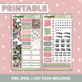 Kit mensual imprimible Hogar, dulce hogar | Planificador BEE6 PRT | Pegatinas imprimibles del planificador
