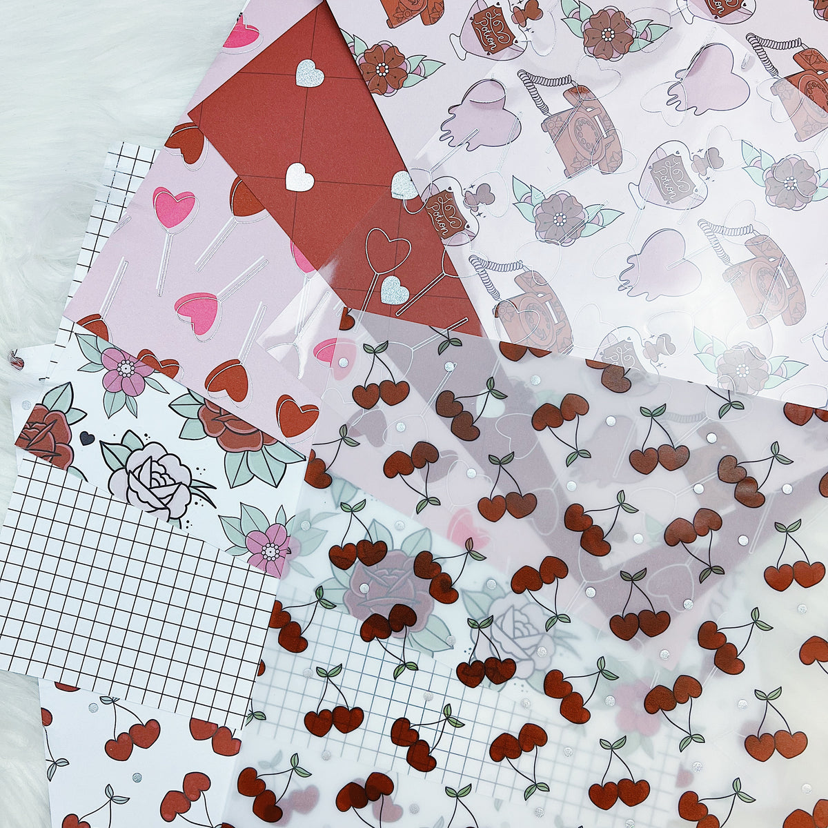 Cherry Pie Papers + Acetate + Vellum | Pixie Holo Foiled