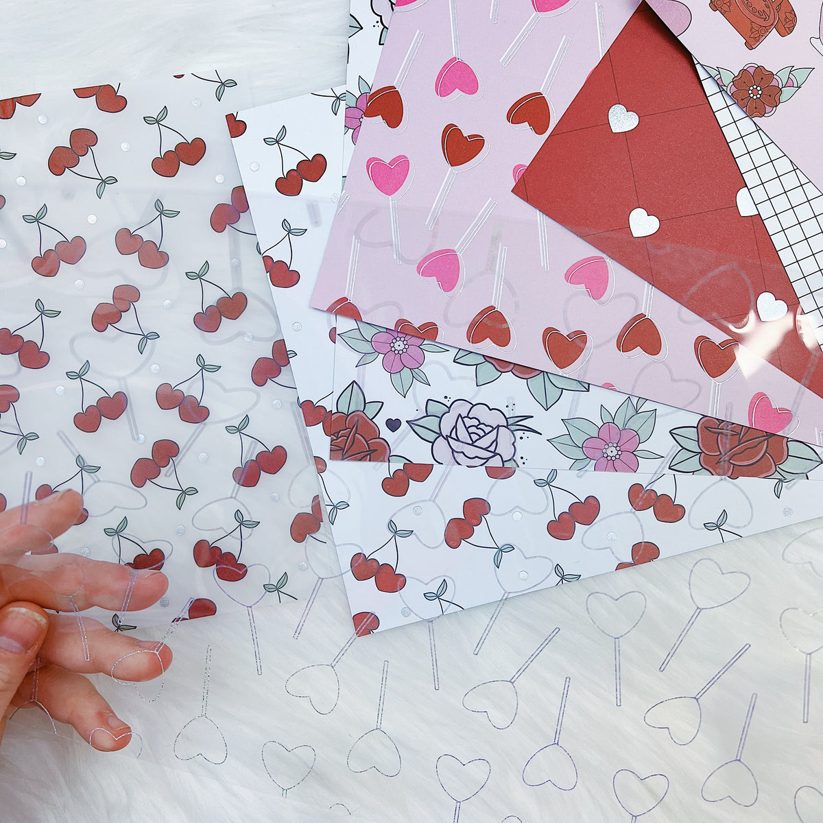 Cherry Pie Papers + Acetate + Vellum | Pixie Holo Foiled