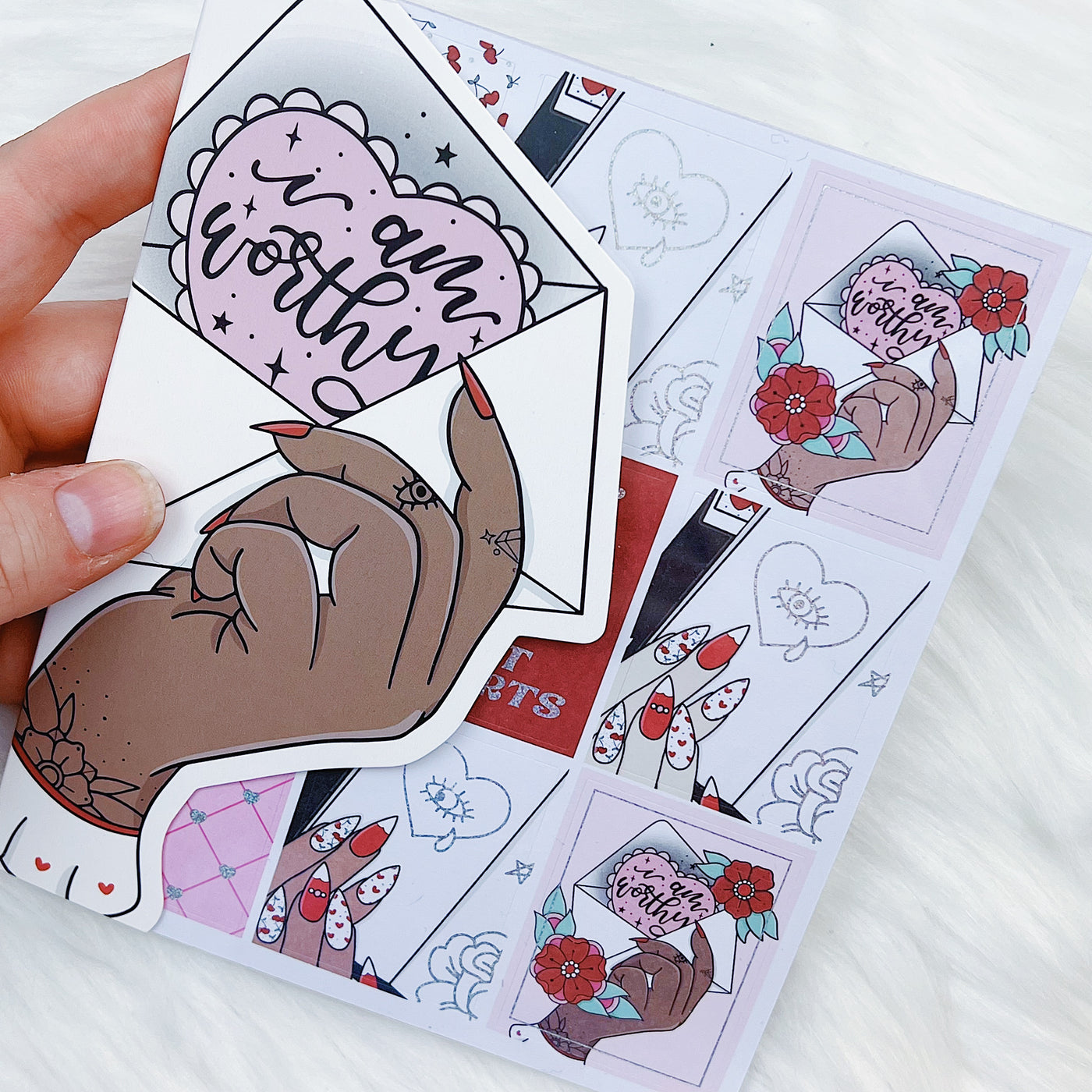 Cherry Pie Sticker Book | Matte Sticker Paper | 10 Pages | Pixie Holo Foiled