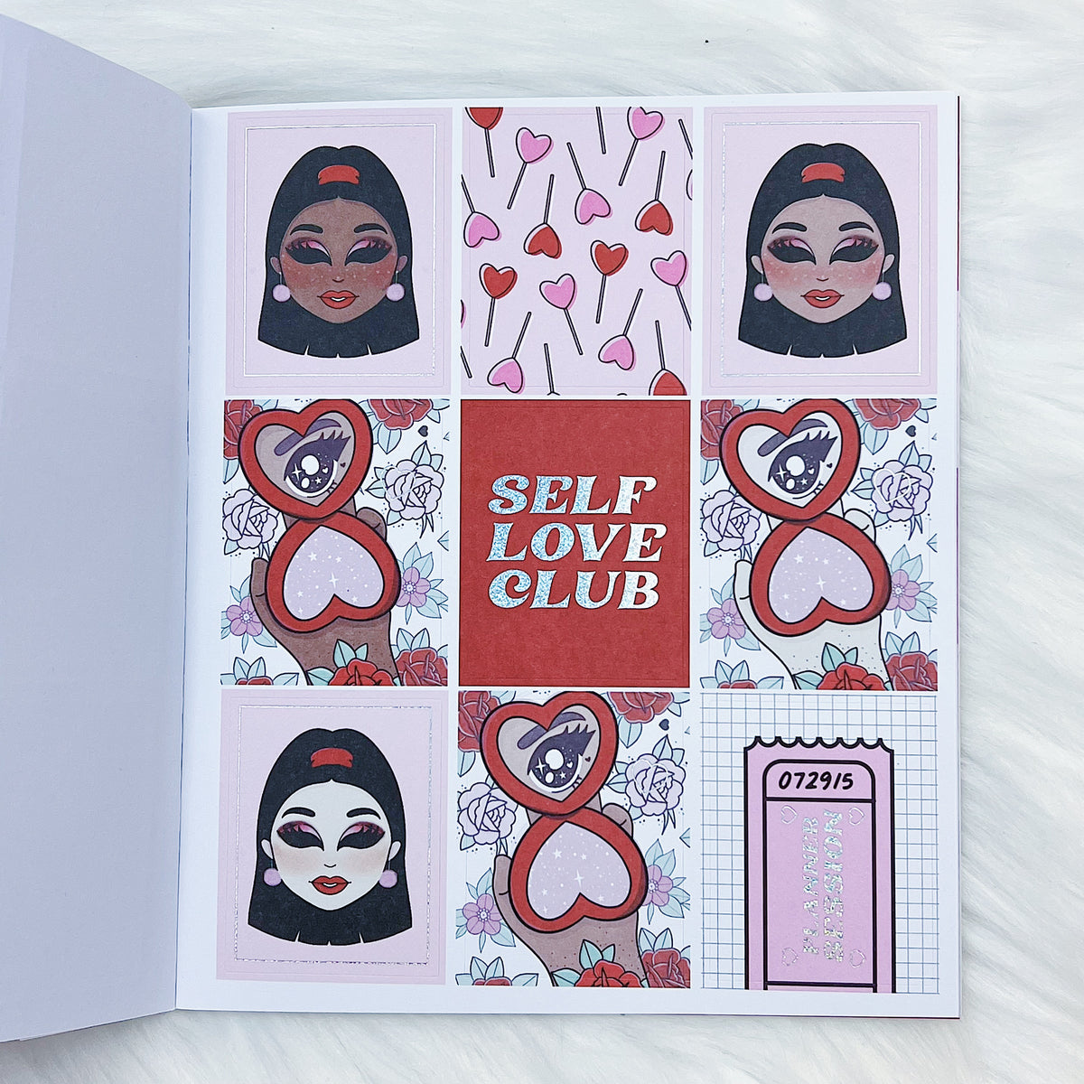 Cherry Pie Sticker Book | Matte Sticker Paper | 10 Pages | Pixie Holo Foiled