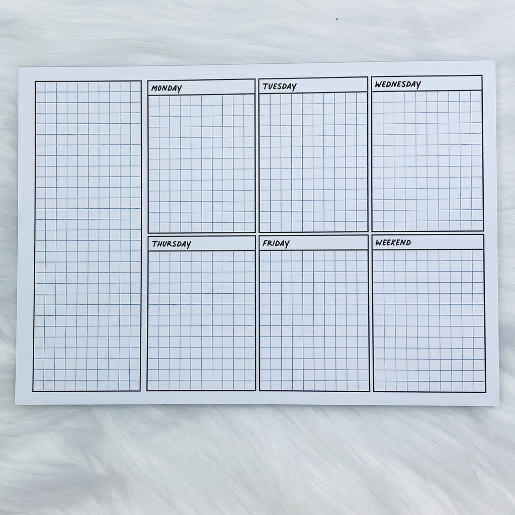 Weekly Grid 5x7 Notepad