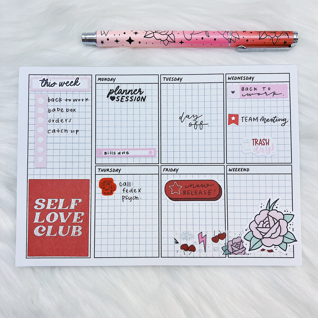 Weekly Grid 5x7 Notepad