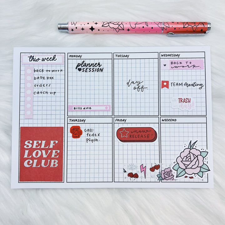 Weekly Grid 5x7 Notepad