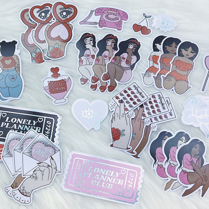 Cherry Pie Sticker Die Cut Pack | Pixie Holo Foiled | ALL Skin Tones Included!