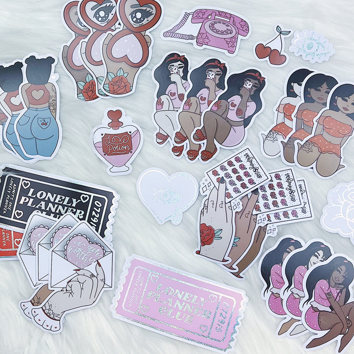 Cherry Pie Sticker Die Cut Pack | Pixie Holo Foiled | ALL Skin Tones Included!