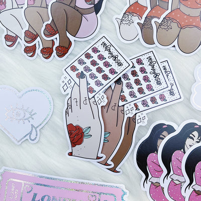 Cherry Pie Sticker Die Cut Pack | Pixie Holo Foiled | ALL Skin Tones Included!
