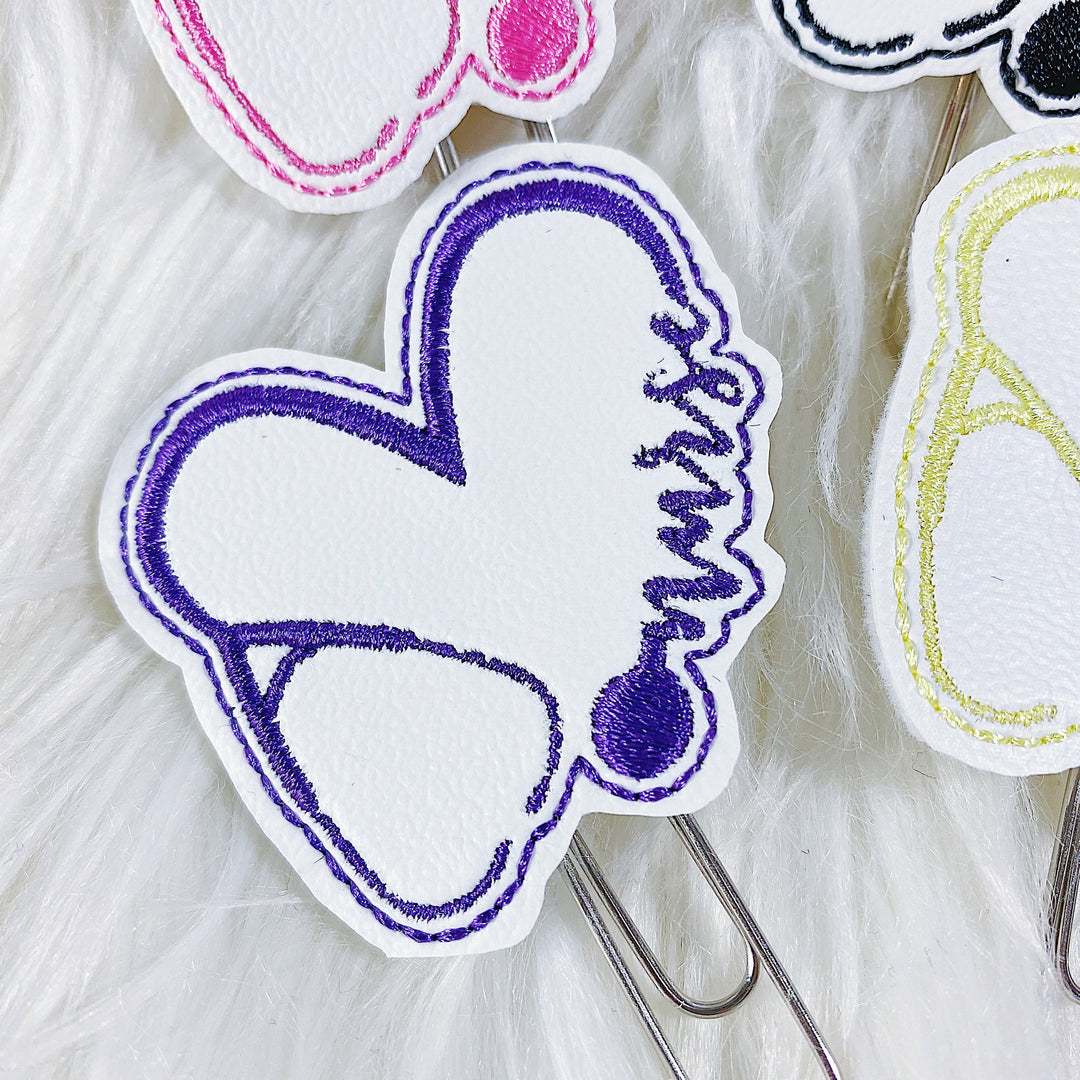 Nurse Heart Feltie Planner Clip | Choose Your Color