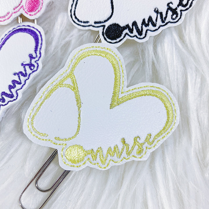 Nurse Heart Feltie Planner Clip | Choose Your Color