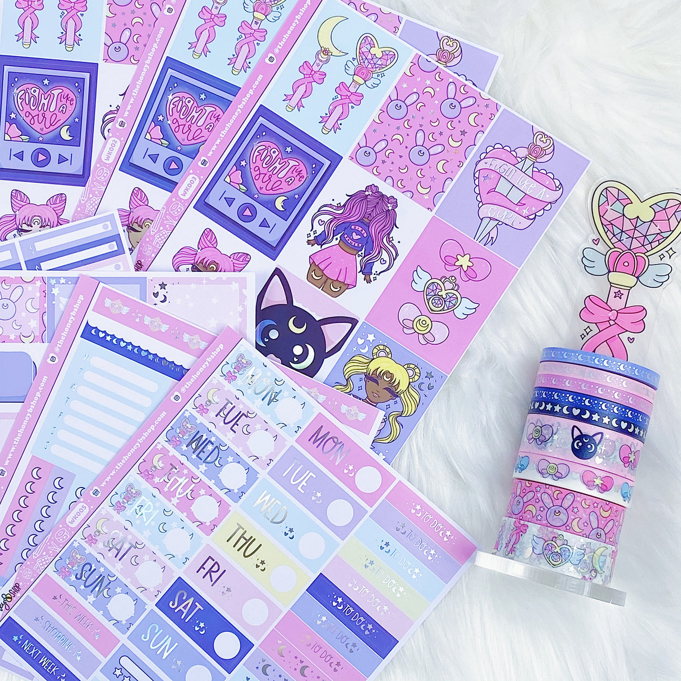 Fight Like A Girl Weekly Kit | Choose Your Sheet Option! | Holographic Foil