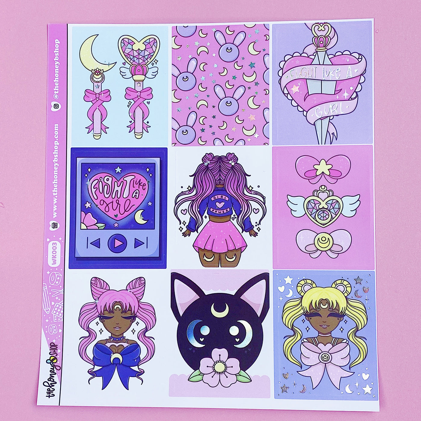 Fight Like A Girl Weekly Kit | Choose Your Sheet Option! | Holographic Foil
