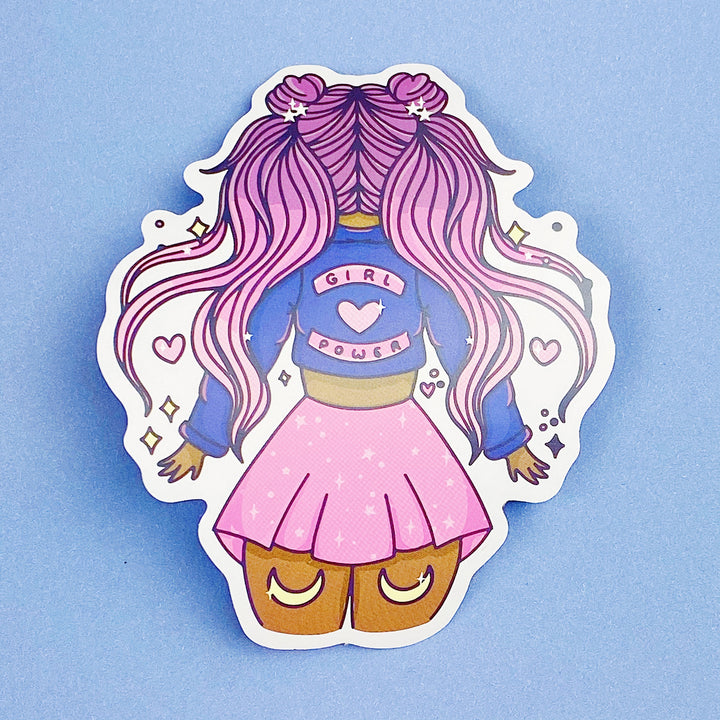 Magical Girl Power Babe Vinyl Die Cut | Choose your Skin Tone!