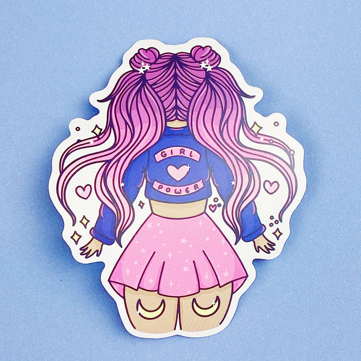 Magical Girl Power Babe Vinyl Die Cut | Choose your Skin Tone!