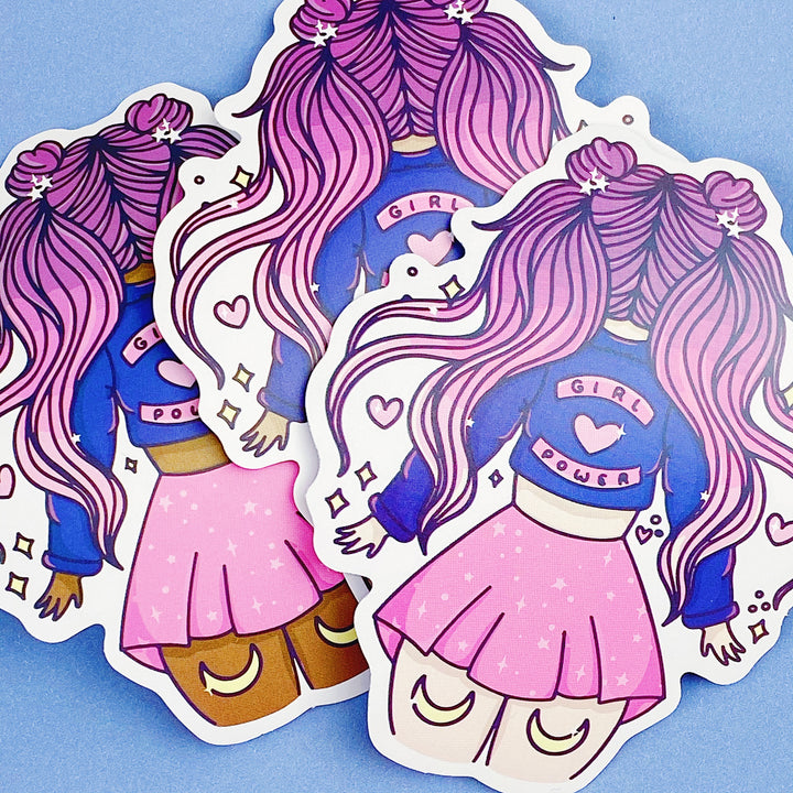 Magical Girl Power Babe Vinyl Die Cut | Choose your Skin Tone!