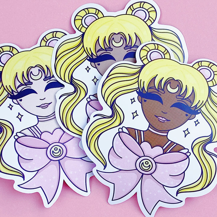 Pastel Moon Babe Vinyl Die Cut | Choose your Skin Tone!