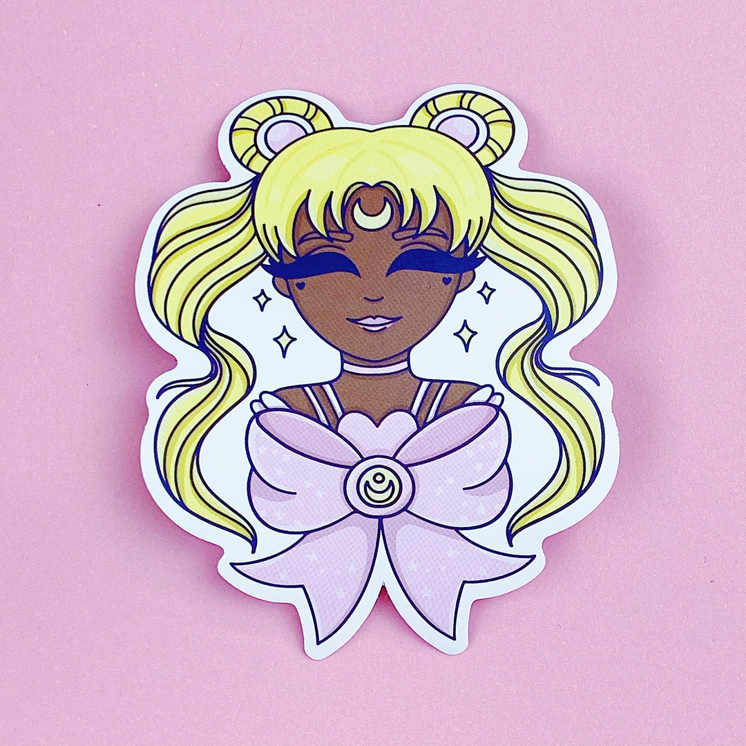 Pastel Moon Babe Vinyl Die Cut | Choose your Skin Tone!