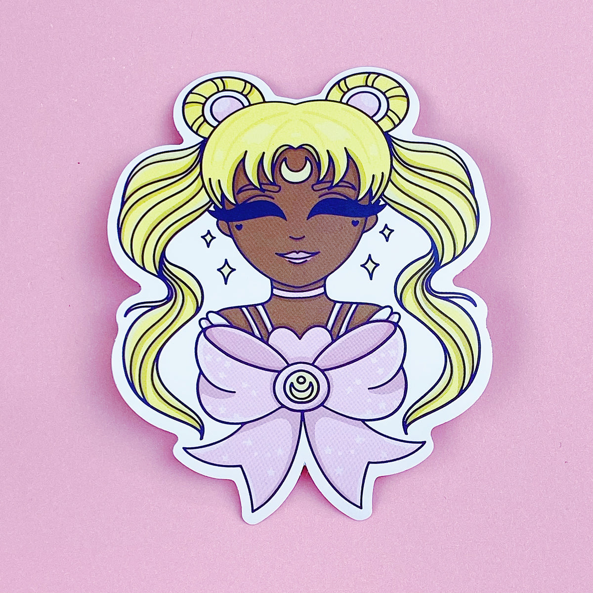 Pastel Moon Babe Vinyl Die Cut | Choose your Skin Tone!