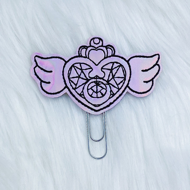 Holo Rosa Mágico Broche Feltie Planner Clip