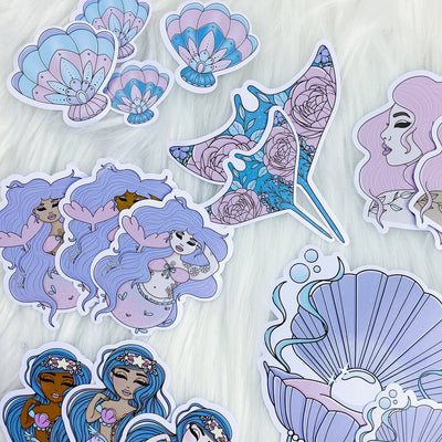 Mer-May 2.0 Vinyl Sticker Die Cut Pack | Holo Foiled | ALL Skin Tones Included