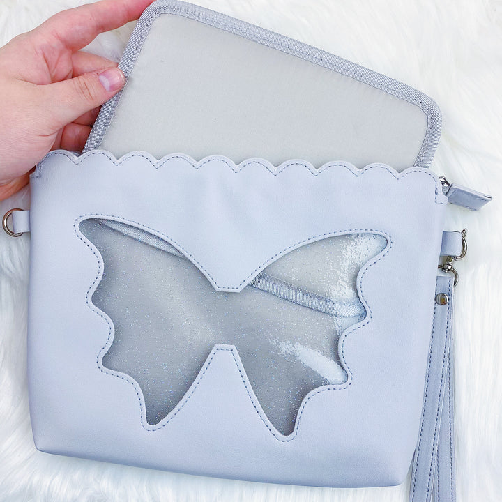 Grey ITA Bat Bow Pouch