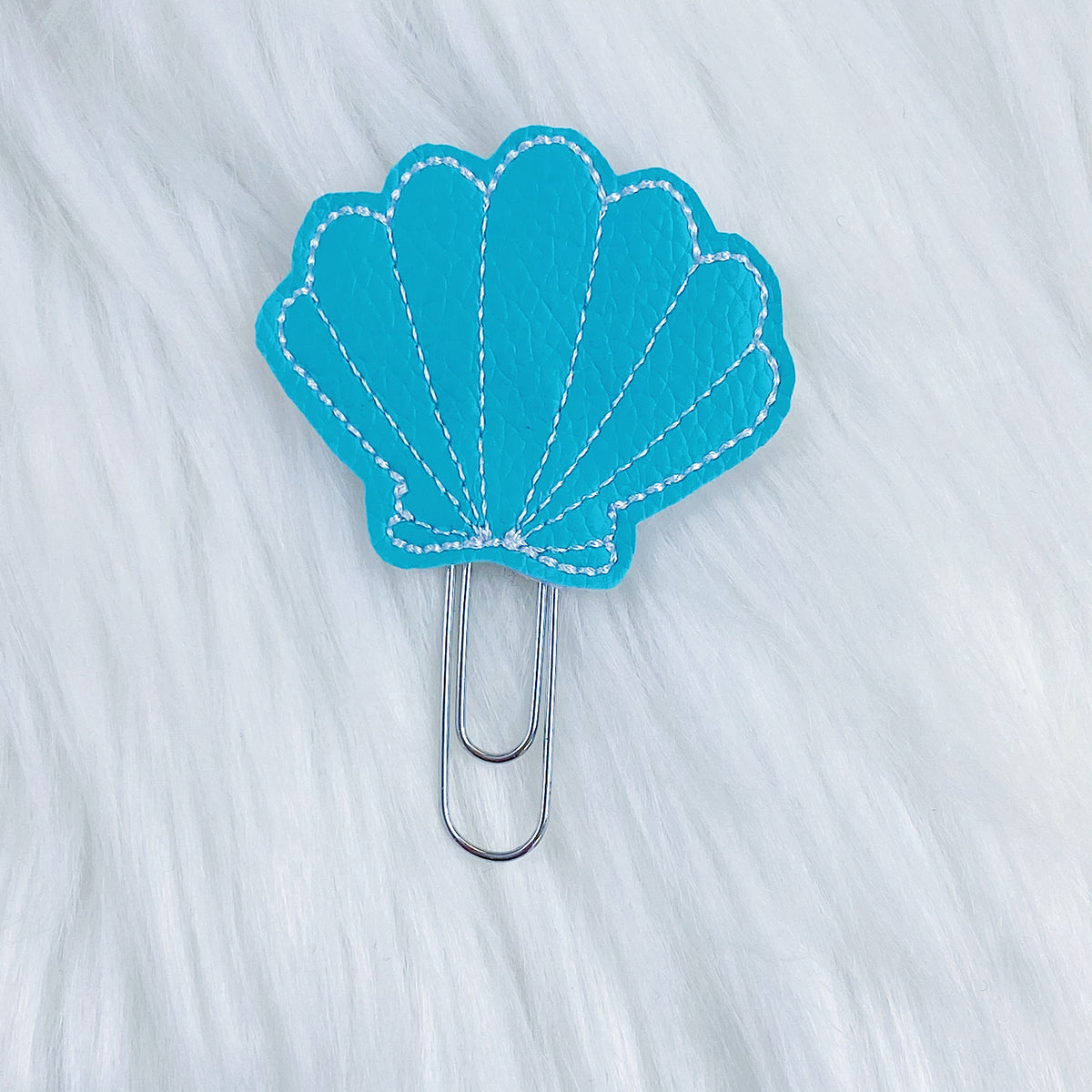 Clip del planificador Aqua Seashell Feltie