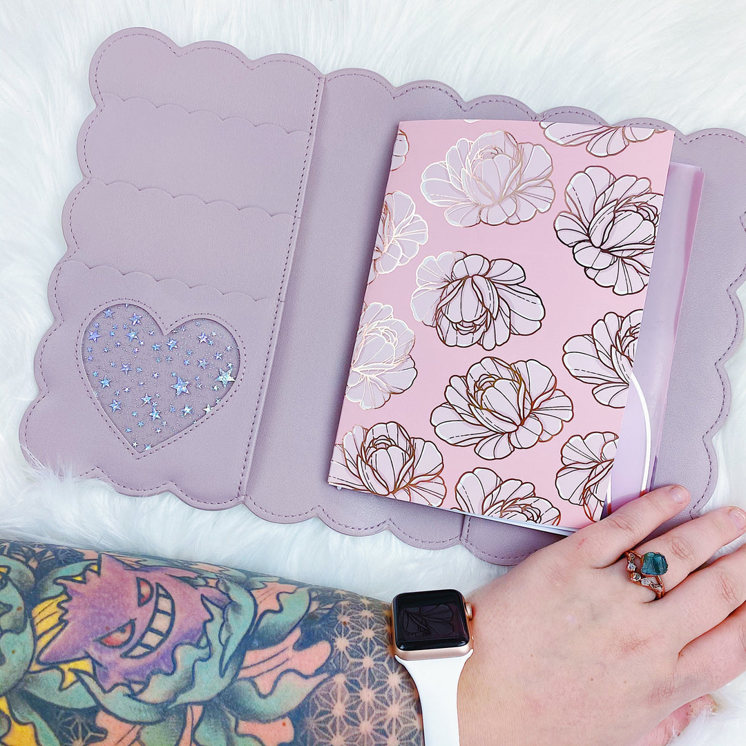 Mauve Scalloped B6 Traveler's Notebook | TheHoneyBShop