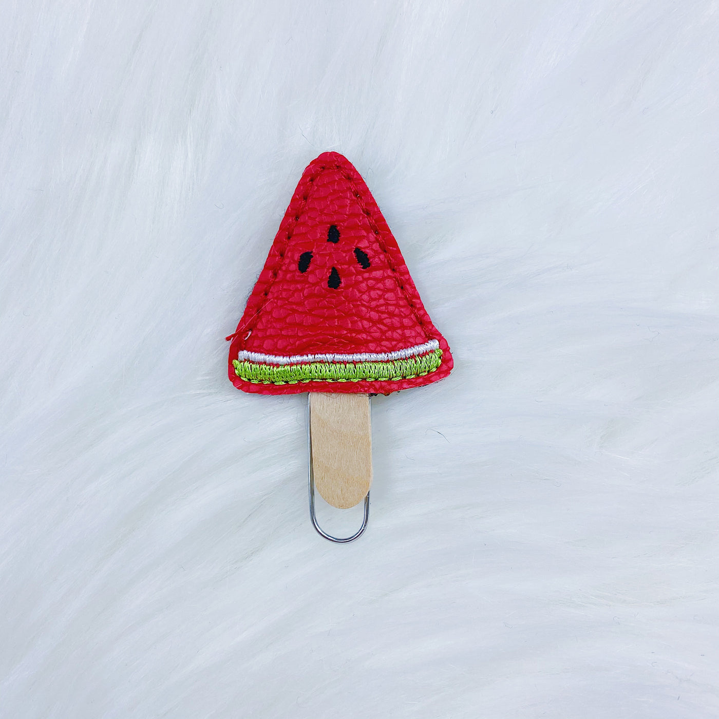 Red Watermelon Popsicle Feltie Planner Clip