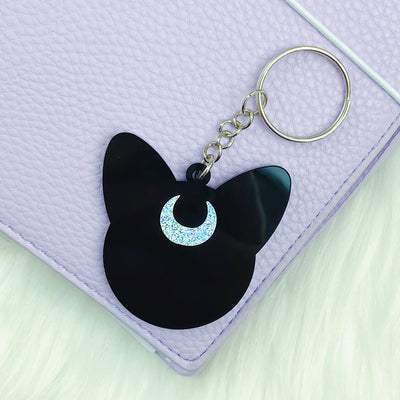 Holo Luna Acrylic Keychain