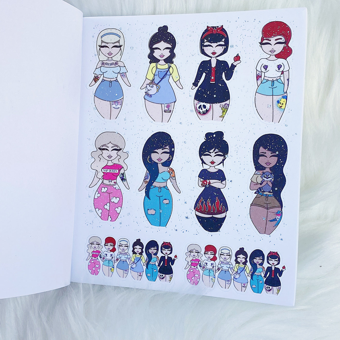 Tattoo Princess Sticker Book | 10 Pages | Holo Foiled
