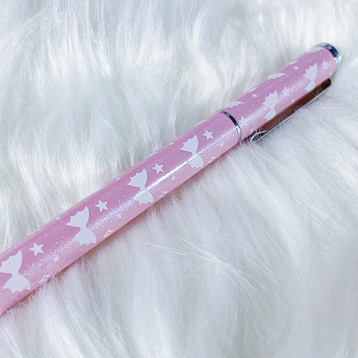 Pink Bat Bow Engraved Pen | 0.5 Gel Pen | TheHoneyBShop