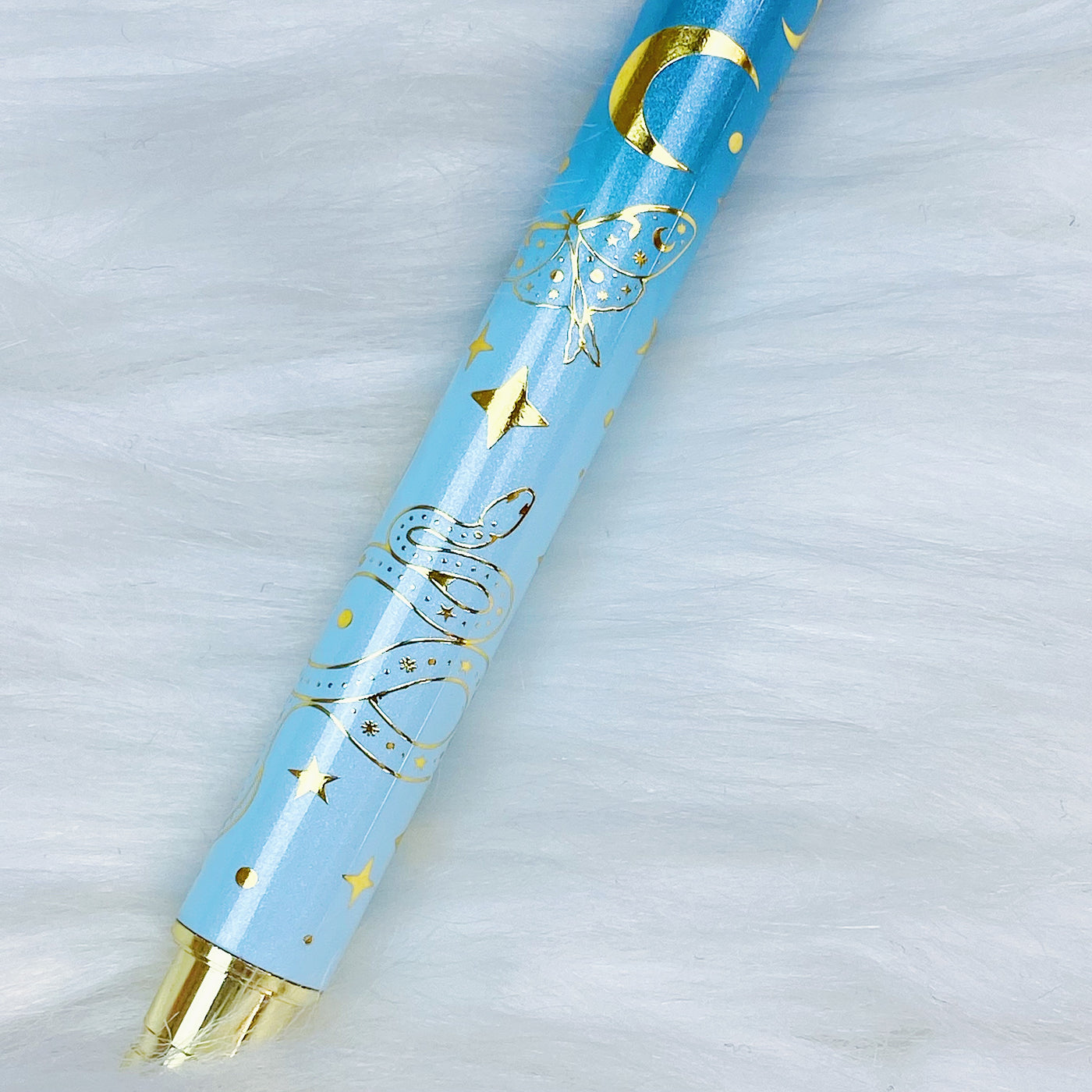 Lunar Eclipse Gold Engraved Pearlescent Gradient Pen | 0.5 Gel Pen