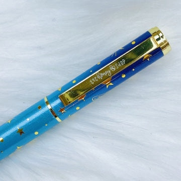 Lunar Eclipse Gold Engraved Pearlescent Gradient Pen | 0.5 Gel Pen