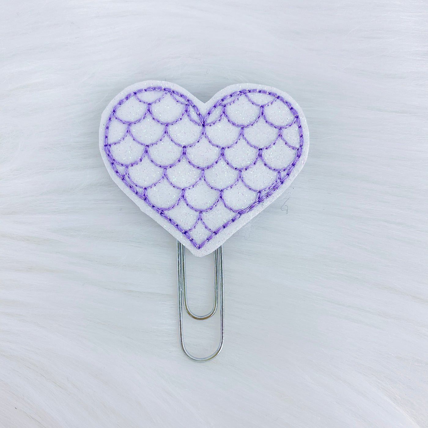 Purple Mermaid Heart Feltie | CHOOSE YOUR HARDWARE