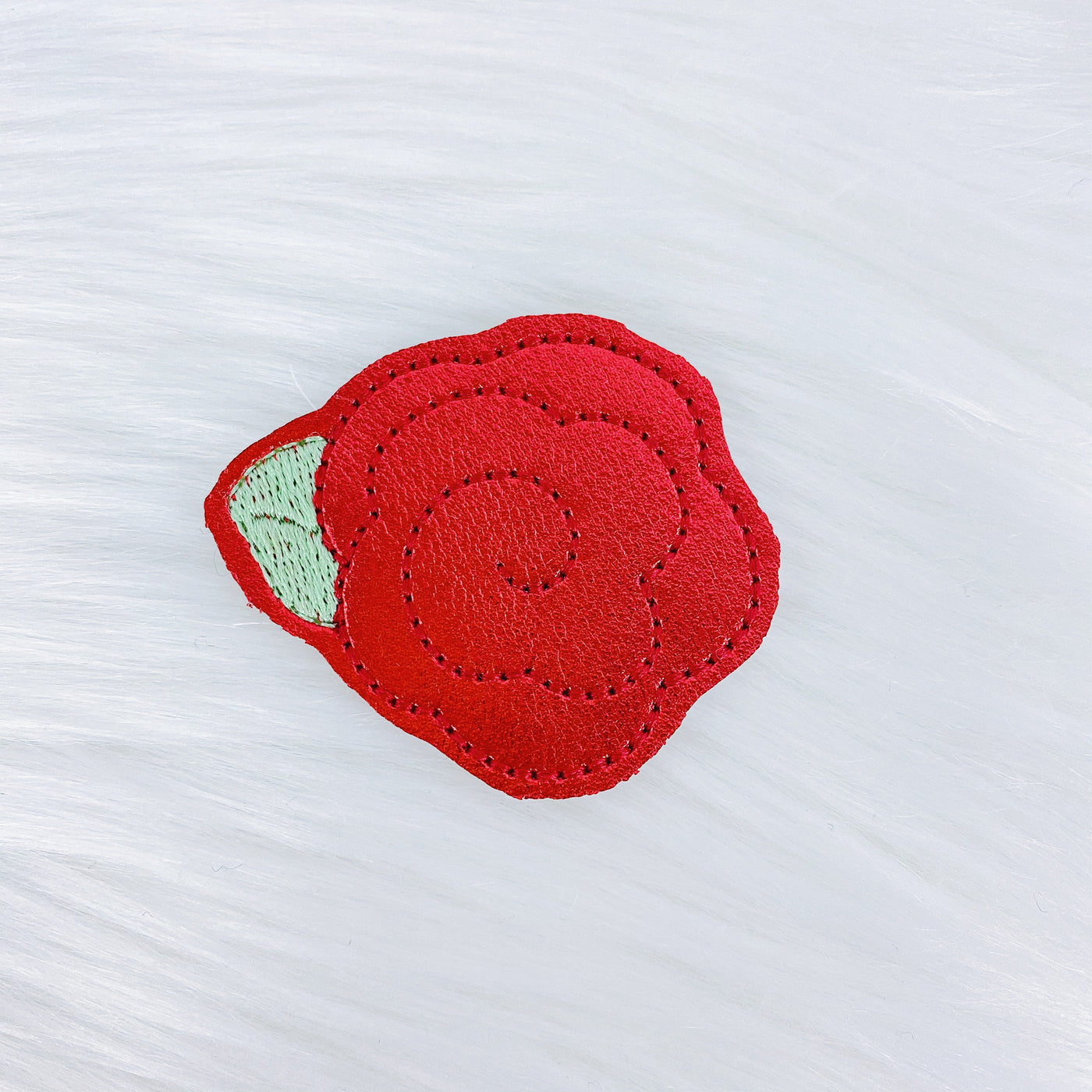 Red Rose Feltie | CHOOSE YOUR HARDWARE