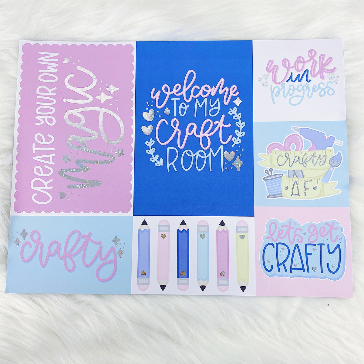 Crafty at Heart Papers + Acetates | Star Holo Foiled