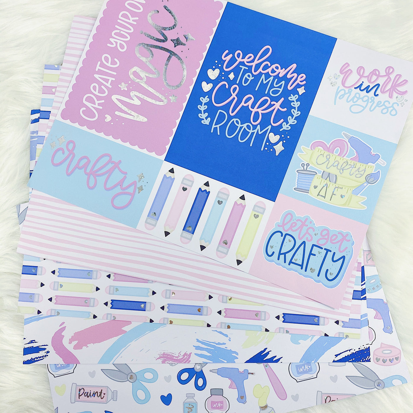 Crafty at Heart Papers + Acetates | Star Holo Foiled