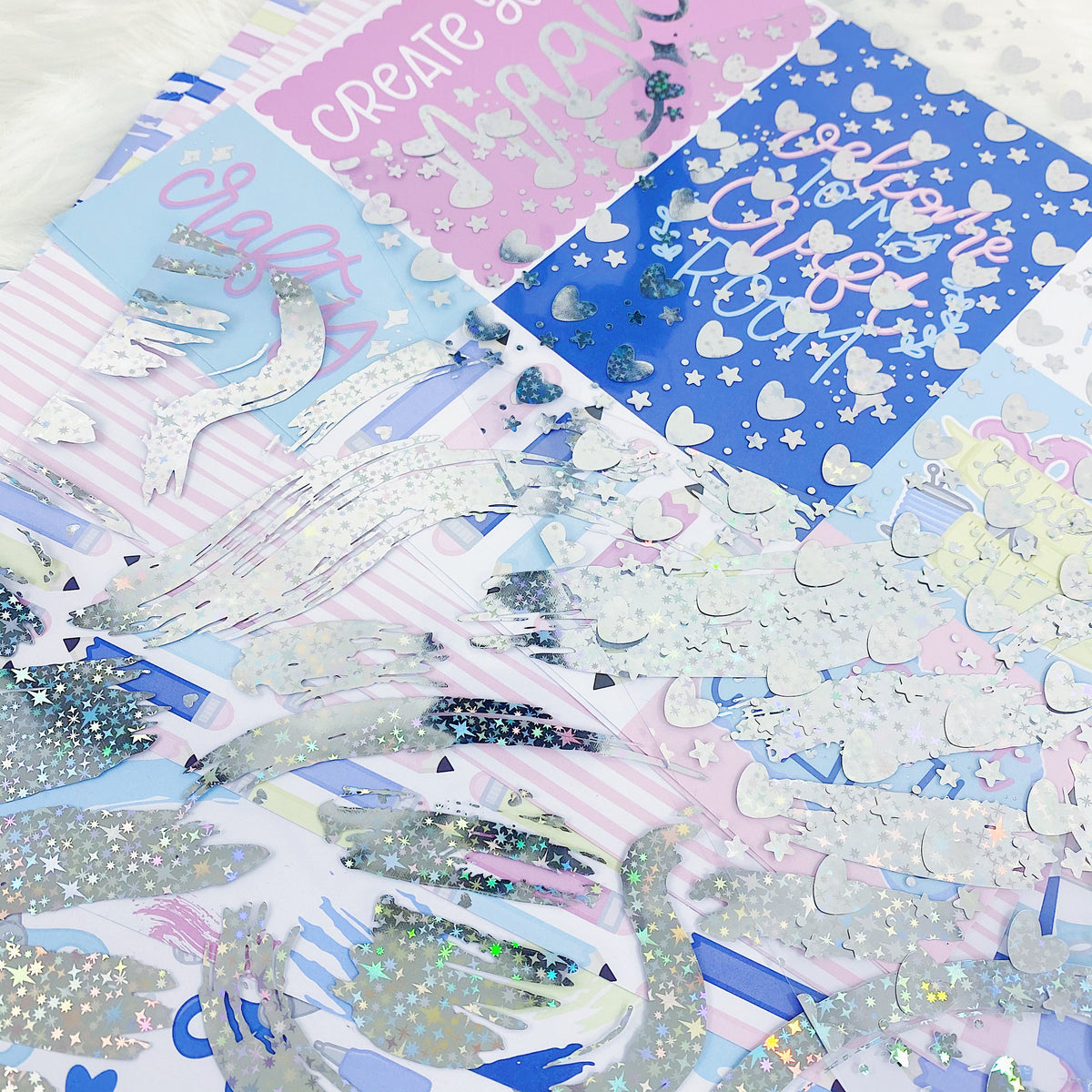 Crafty at Heart Papers + Acetates | Star Holo Foiled