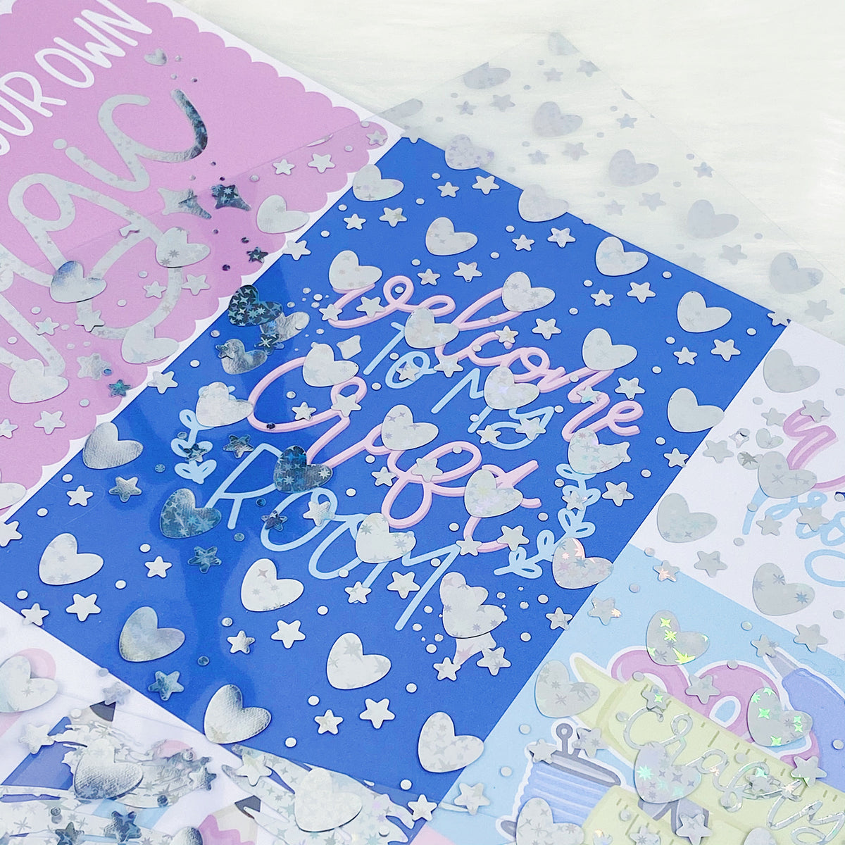 Crafty at Heart Papers + Acetates | Star Holo Foiled