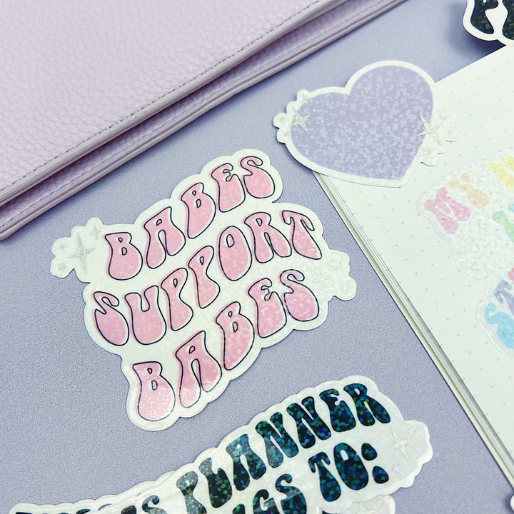 Planner Stash Sticker Die Cut Pack | Pixie Holo Foiled | Iridescent Overlay