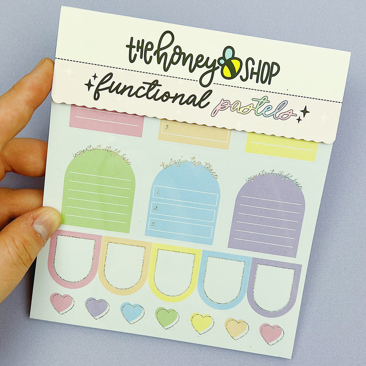 Pastel Functional Deluxe Sticker Book | Matte Sticker Paper | 15 Pages | Pixie Holo Foiled
