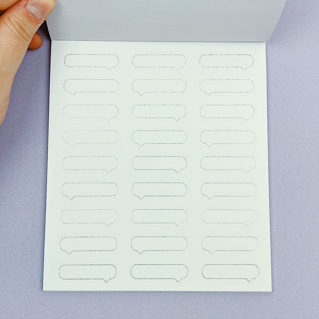 Libro de pegatinas de lujo funcional en colores pastel | Papel adhesivo mate | 15 páginas | Pixie Holo frustrado