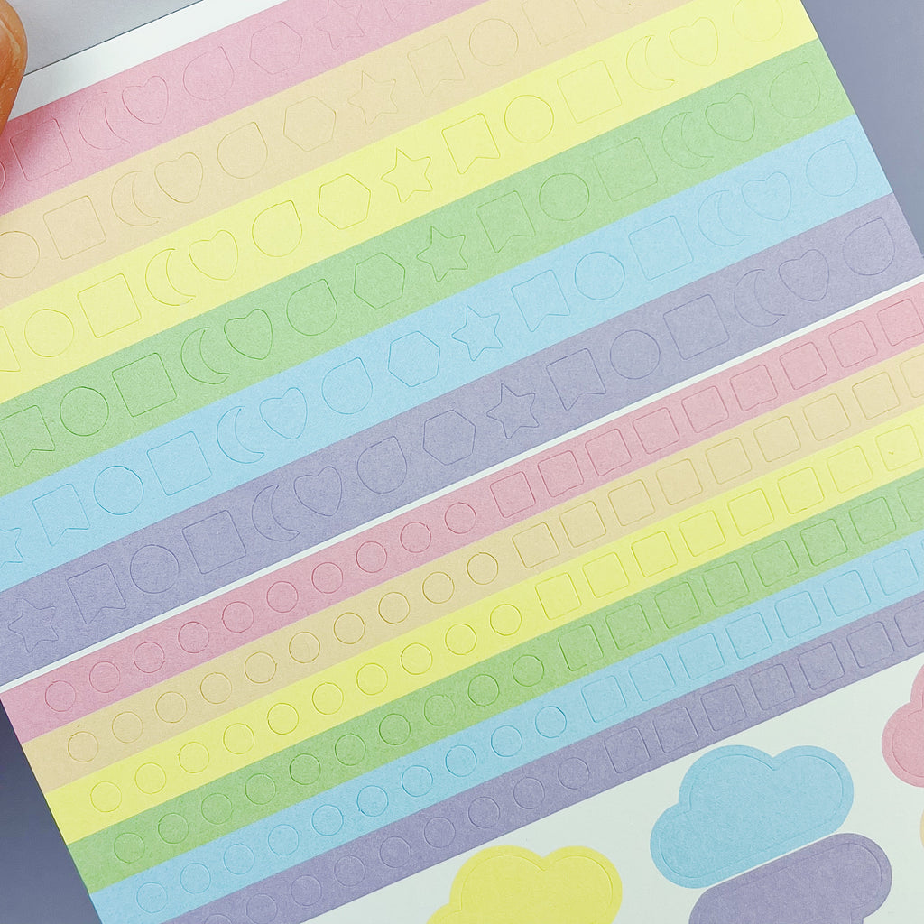 Libro de pegatinas de lujo funcional en colores pastel | Papel adhesivo mate | 15 páginas | Pixie Holo frustrado