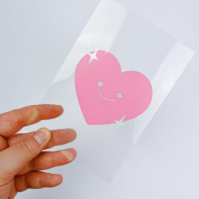 Smiley Heart Clear Journal Card