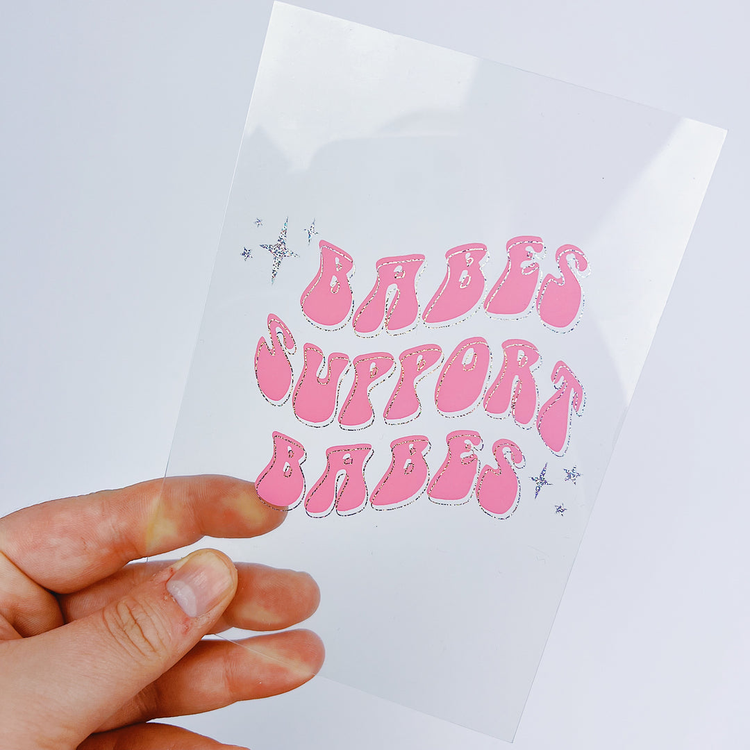 Babes Support Babes Tarjeta de diario transparente 