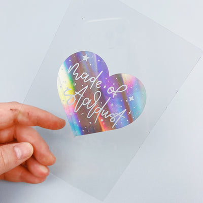 Made of Stardust Clear Journaling Card | Holo Foil