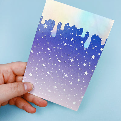 Space Drip Journaling Card | Holo Foil