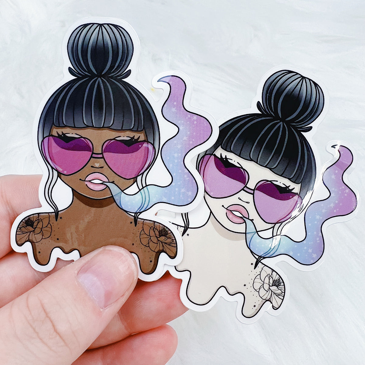 420 Babe Vinyl Sticker Die Cut | Choose your Skin Tone!