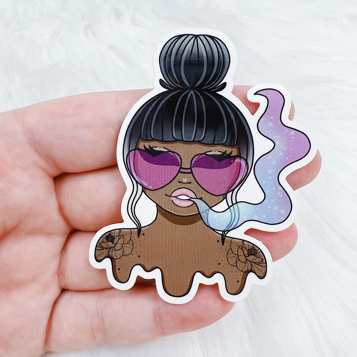 420 Babe Vinyl Sticker Die Cut | Choose your Skin Tone!