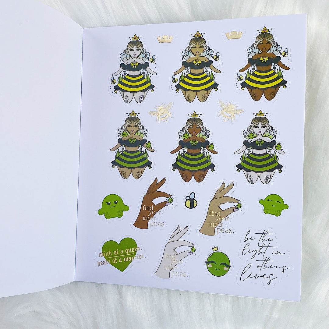 Planner Royalty Sticker Book | 10 Pages | Gold Foiled