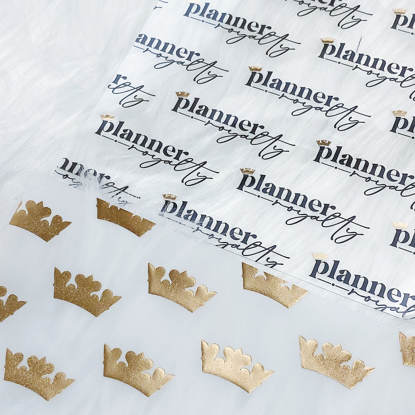 Planner Royalty Papers + Acetate + Vellum | Gold Foiled